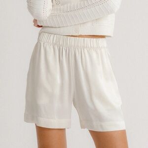 SABLYN Brynn High Rise Silk Shorts